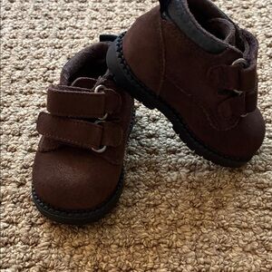 Cherokee Dark Brown Suede Toddler Hook-and-Loop Boots